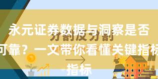 永元证券数据与洞察是否可靠？一文带你看懂关键指标