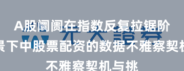 A股阛阓在指数反复拉锯阶段布景下中股票配资的数据不雅察契机与挑